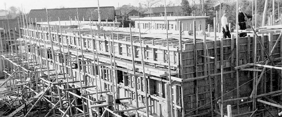 昭和36年　愛知県営新川住宅建設現場